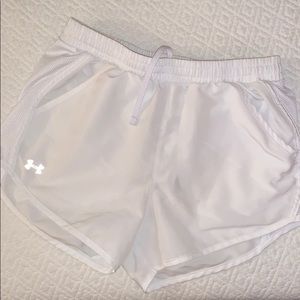 XS White Under Armour Running Shorts
